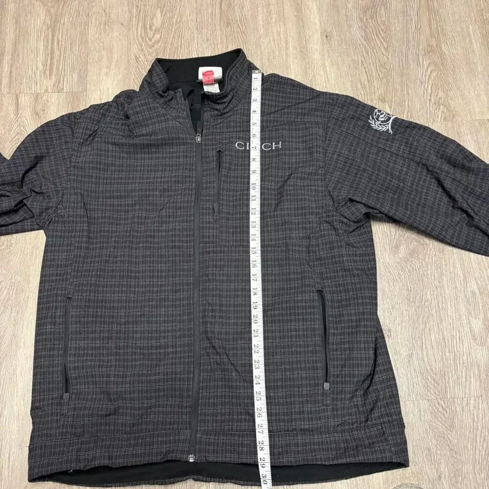 Cinch Softshell Jacket Mens Size Small Black Full Zip Western Coat Fleece Lined